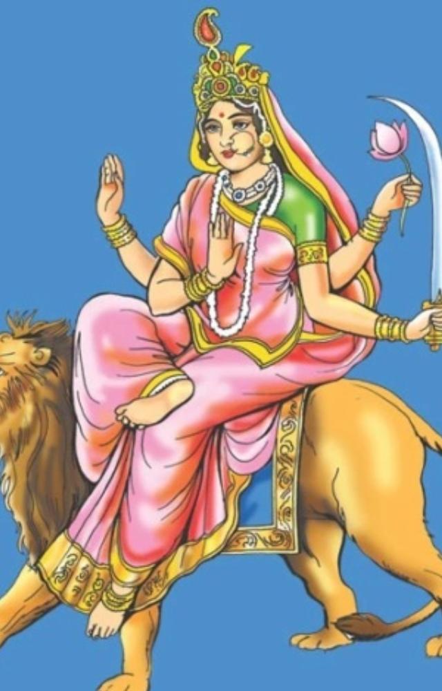 On the third day of Navratri, devotees worship Maa Chandraghanta and the powerful mantra is 'Om Devi Chandraghantayai Namah'