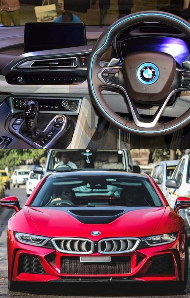 Sachin Tendulkar`s BMW i8 is a sleek and stylish plug-in hybrid sports car. It boasts a futuristic design with scissor doors that open upwards