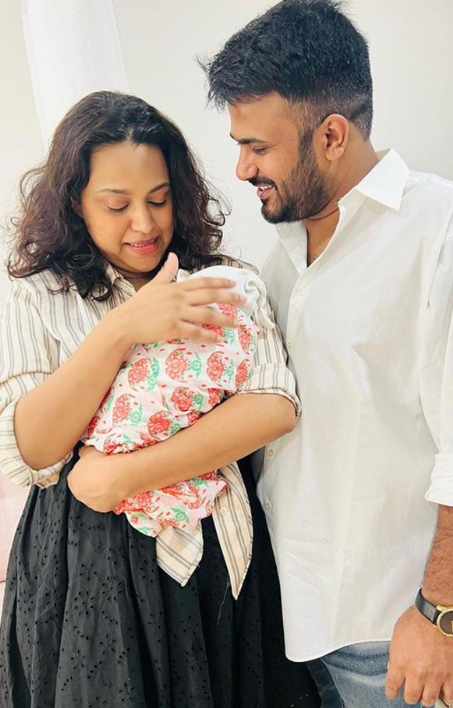 It`s a moment of pure bliss as Fahad Ahmed and Swara Bhaskar`s family grows with the arrival of their adorable daughter