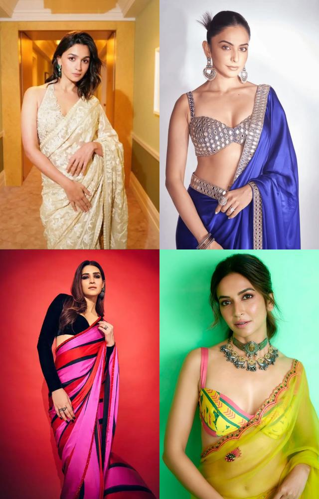 Blouse Styles for Satin Sarees
