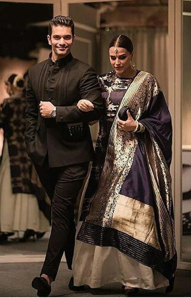 The couple shines in coordinated ensembles, making them a style inspiration this festive season.
