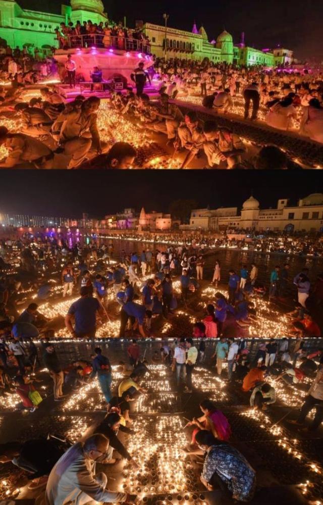 Ayodhya celebrates with thousands of diyas and grand festivities, recreating Lord Rama’s return.