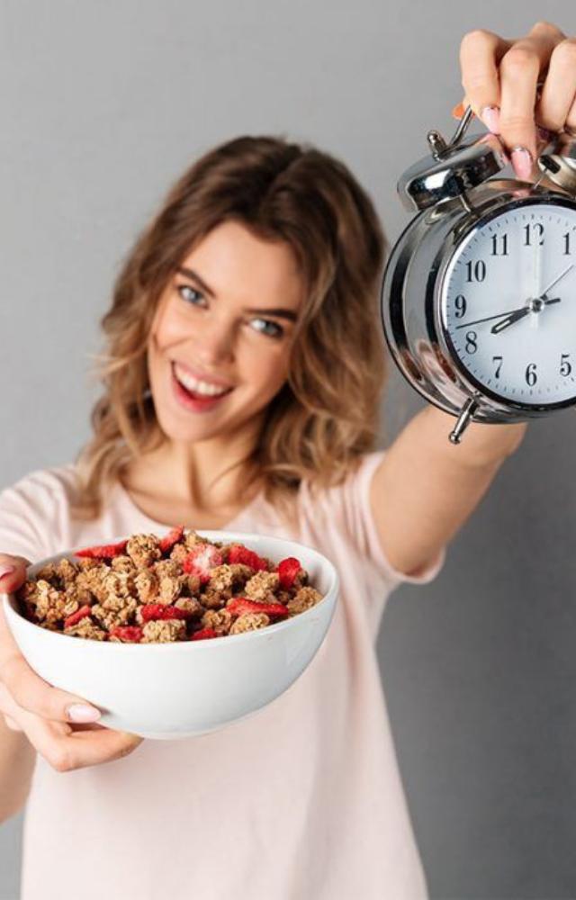 Slow down, chew thoroughly, and avoid distractions. This helps you eat less and feel full faster.
