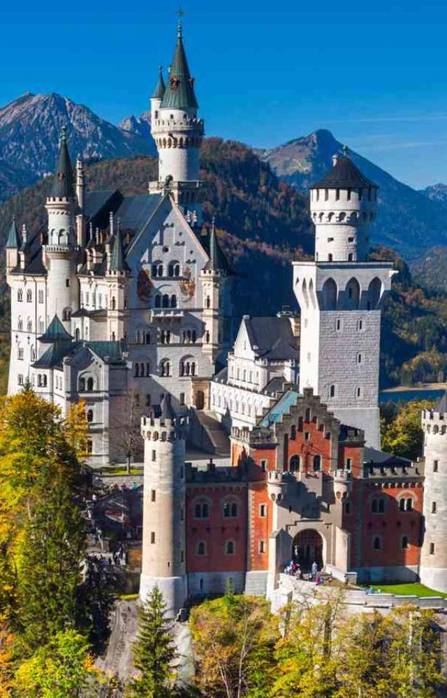 A true fairytale castle nestled in the Bavarian Alps. Its majestic towers inspired Disney’s Cinderella Castle.