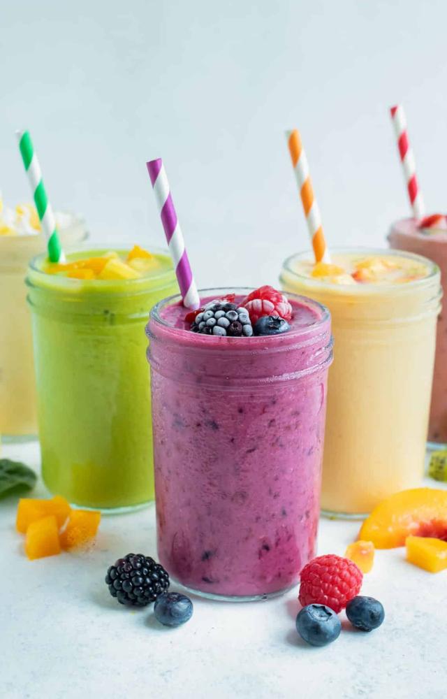 Loaded with fruit and sugary add-ins, smoothies can become calorie bombs. Especially when store-bought or made with full-fat dairy.
