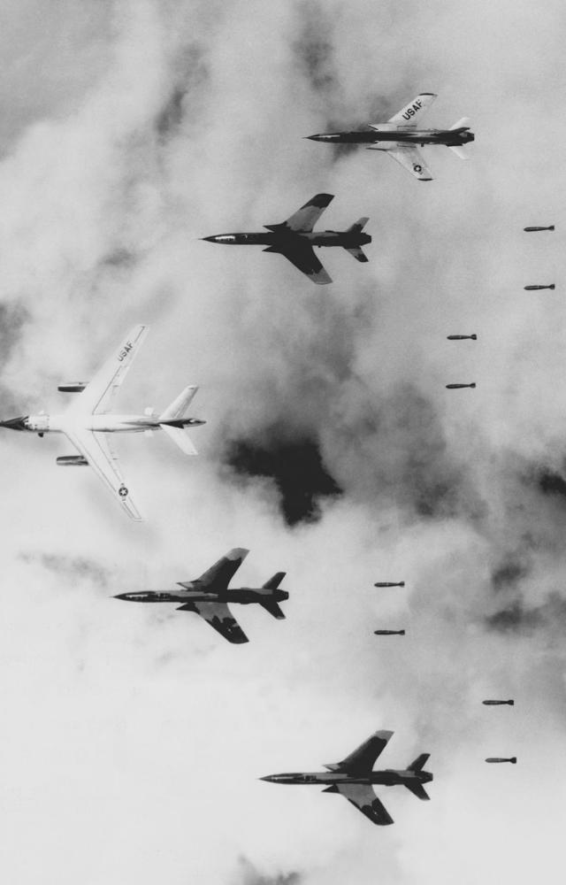 A sustained bombing campaign during the Vietnam War aimed at crippling North Vietnam. An intense display of aerial power and strategy.

