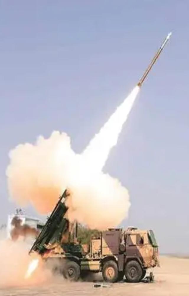 Multi-barrel rocket system made in India; capable of launching 12 deadly rockets in under a minute to destroy wide areas.
