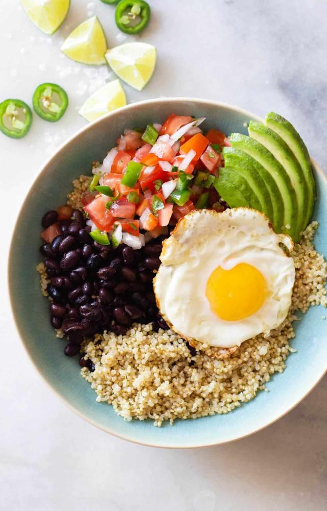 A wholesome dish packed with quinoa, veggies, and nutrients to start your day right.