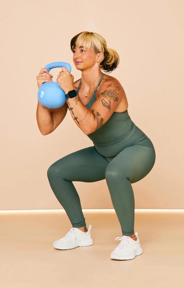 Target your lower body with squats, strengthening legs and glutes for better stability and power.