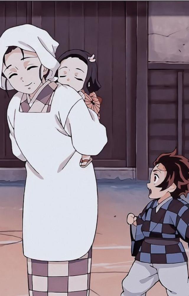 Tanjiro’s mom, Kie, dies early, but her love shapes his gentle heart. Her presence lingers as a guiding light throughout his journey.
