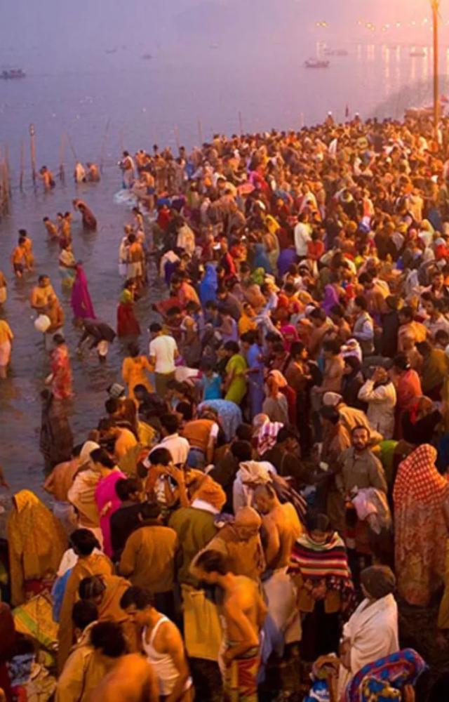 Held every 12 years, the mela’s timing is determined by celestial alignments, adding to its divine importance.