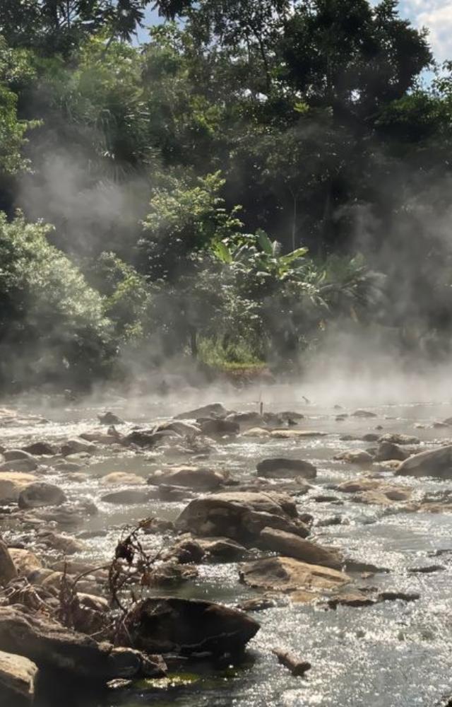 A river in Peru with water temperatures so high it boils, yet no clear explanation of how this happens.