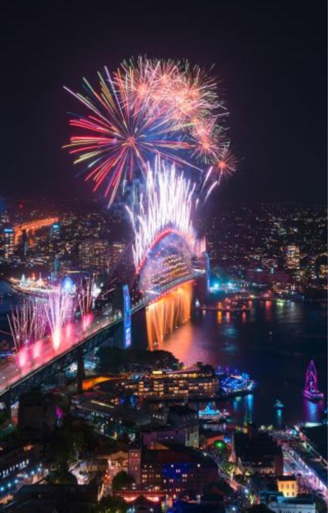 Witness the world-famous fireworks over the Sydney Harbour Bridge and Opera House.