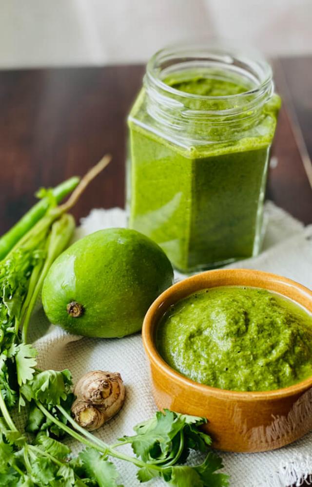 This spicy and tangy chutney made with raw mangoes adds a punch to any meal.