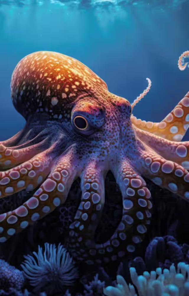 With its unique shape and mesmerizing movements, the octopus is both intelligent and captivating.