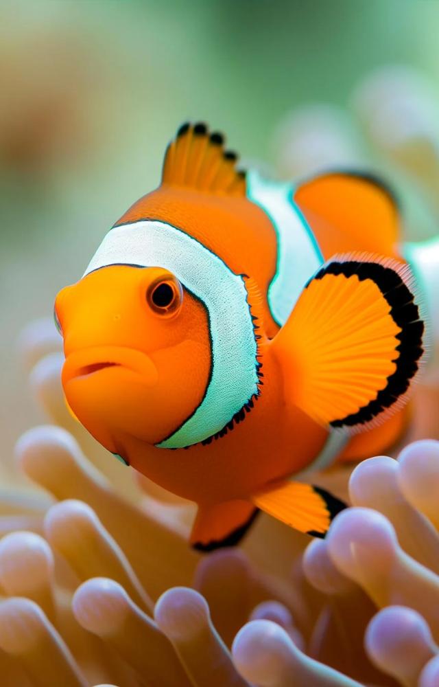 Famous for its bright orange and white stripes, the clownfish adds charm to coral reefs.