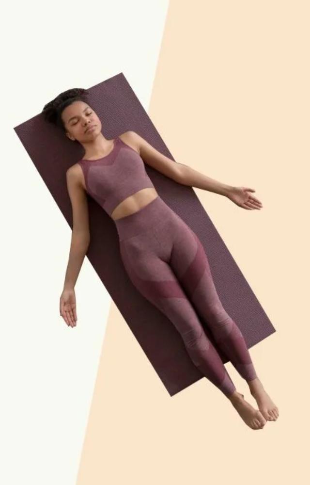 The ultimate relaxation pose that helps in unwinding and deep breathing.