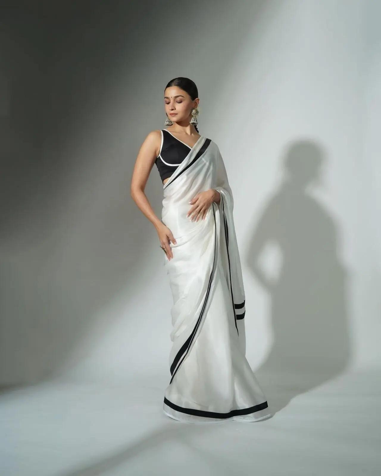 Alia Bhatt was seen in different kinds of white saree during the promotion of her film `Gangubai Kathiawadi` as the colour white plays a significant role in the life of her character