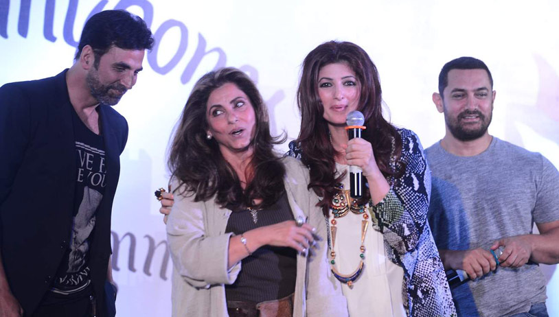 Twinkle Khanna unveils her book Mrs. Funnybones with Akshay, Dimple & Aamir
