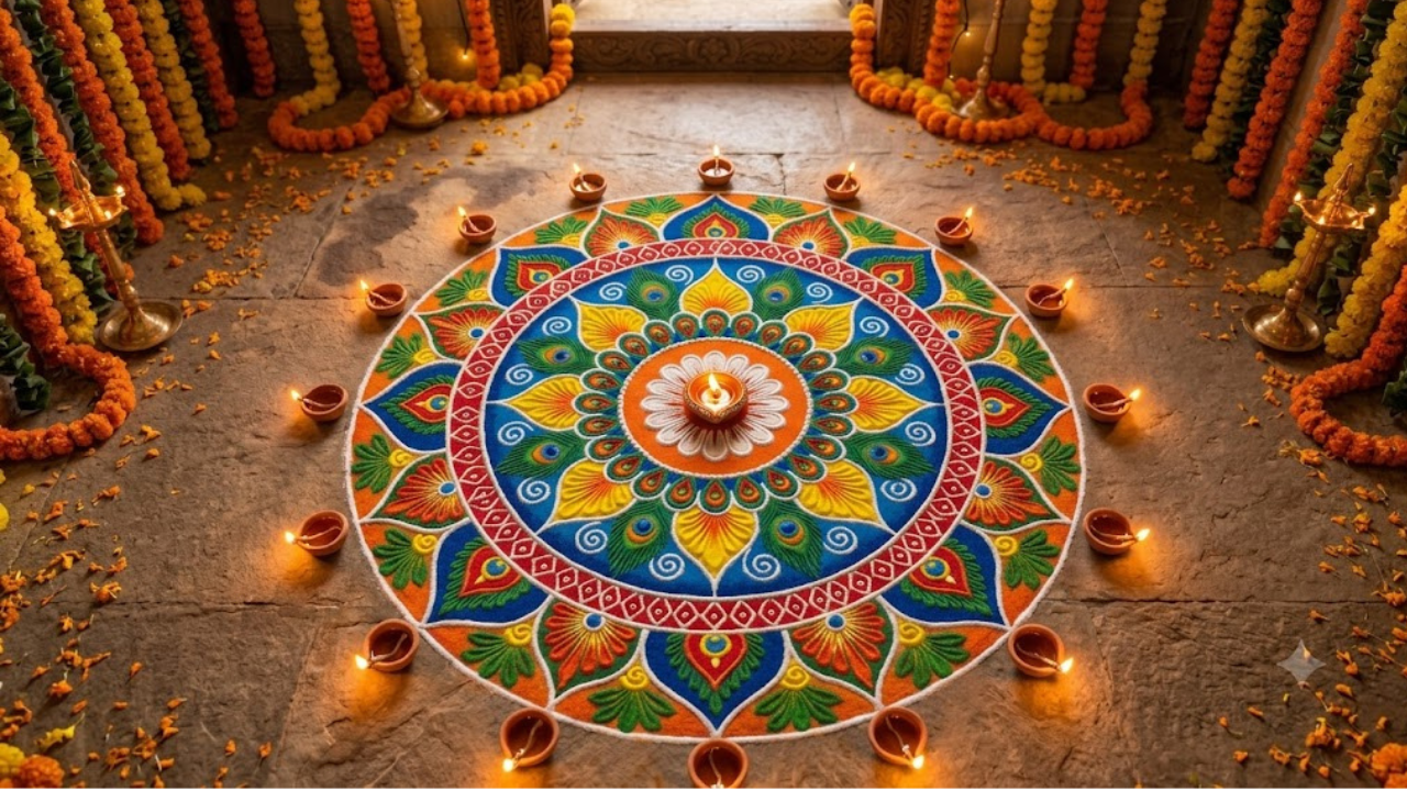 Try out Mandala rangoli