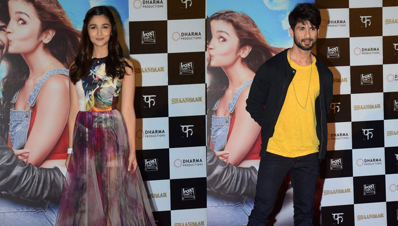 Alia Bhatt, Shahid Kapoor launch Shaandaar trailer