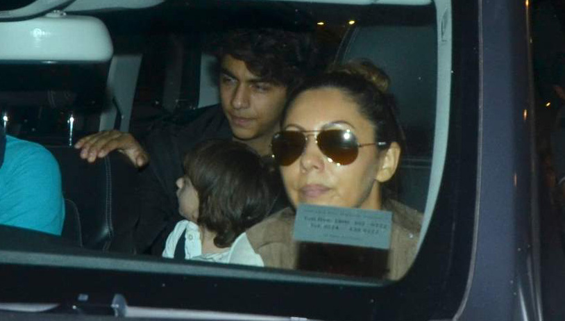 AbRam with father Shah Rukh and big bro Aryan Khan