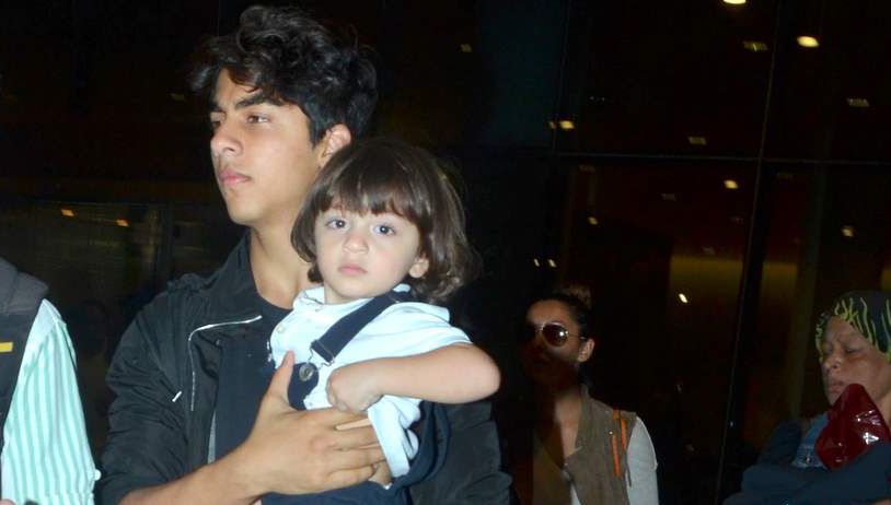 AbRam with father Shah Rukh and big bro Aryan Khan