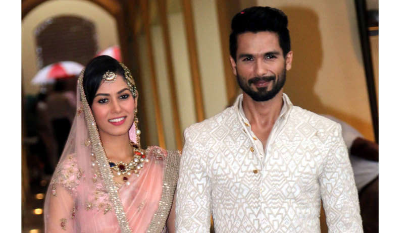 Newly-wed Shahid and Mira Kapoor
