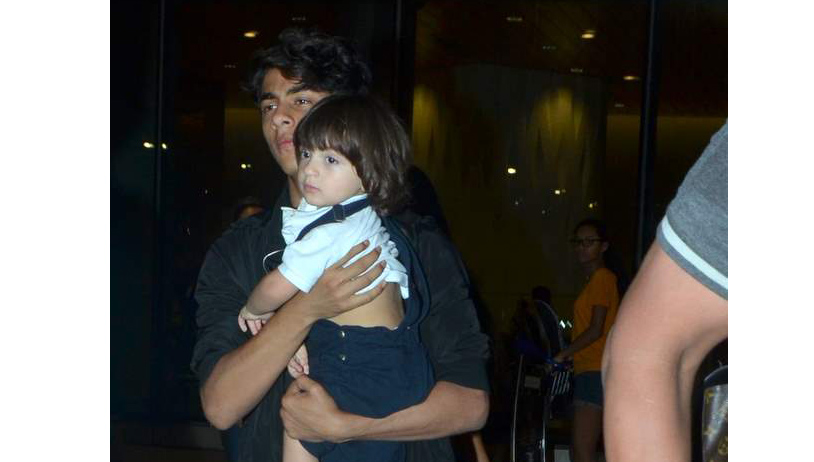 AbRam with father Shah Rukh and big bro Aryan Khan