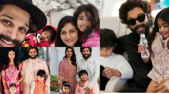 Allu Arjun shares a close bond with his children