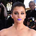 Aishwarya makes heads turn with purple pout at Cannes