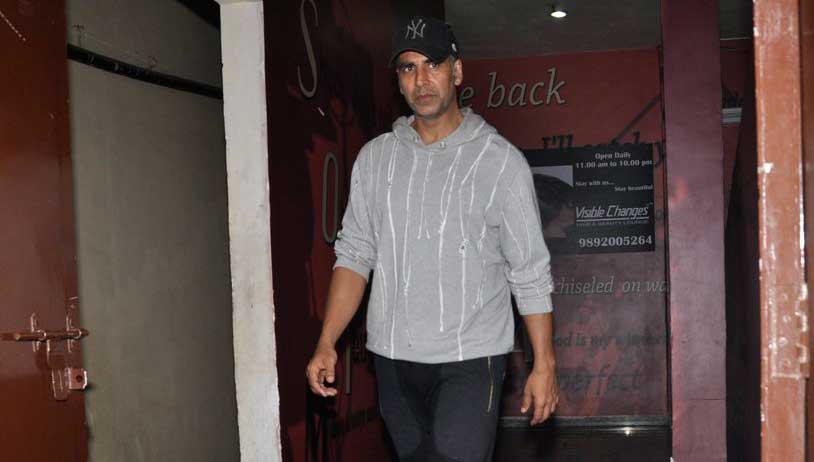 Snapped: Akshay Kumar with family at PVR Juhu