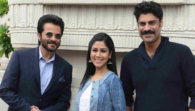 Snapped: Anil Kapoor, Sakshi Tanwar and Sikander Kher at the press meet for 24