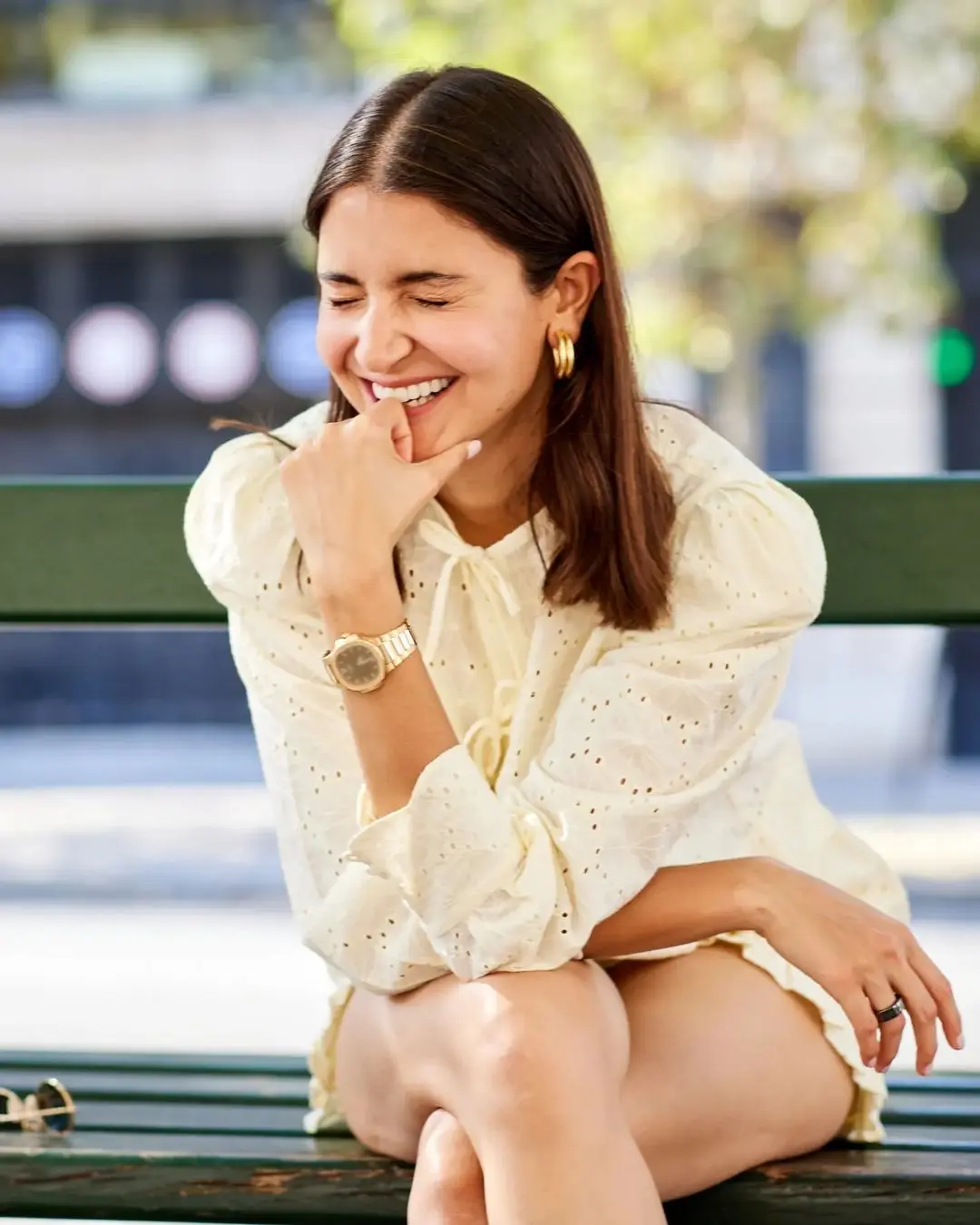 Are you attending a friend`s bachelor party and planning to wear a Western outfit? Then pairing Anushka`s white shorts with a matching top is an excellent choice