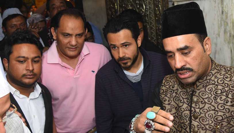 Emraan Hashmi and Mohammad Azharuddin visit the Nizamuddin Dargah