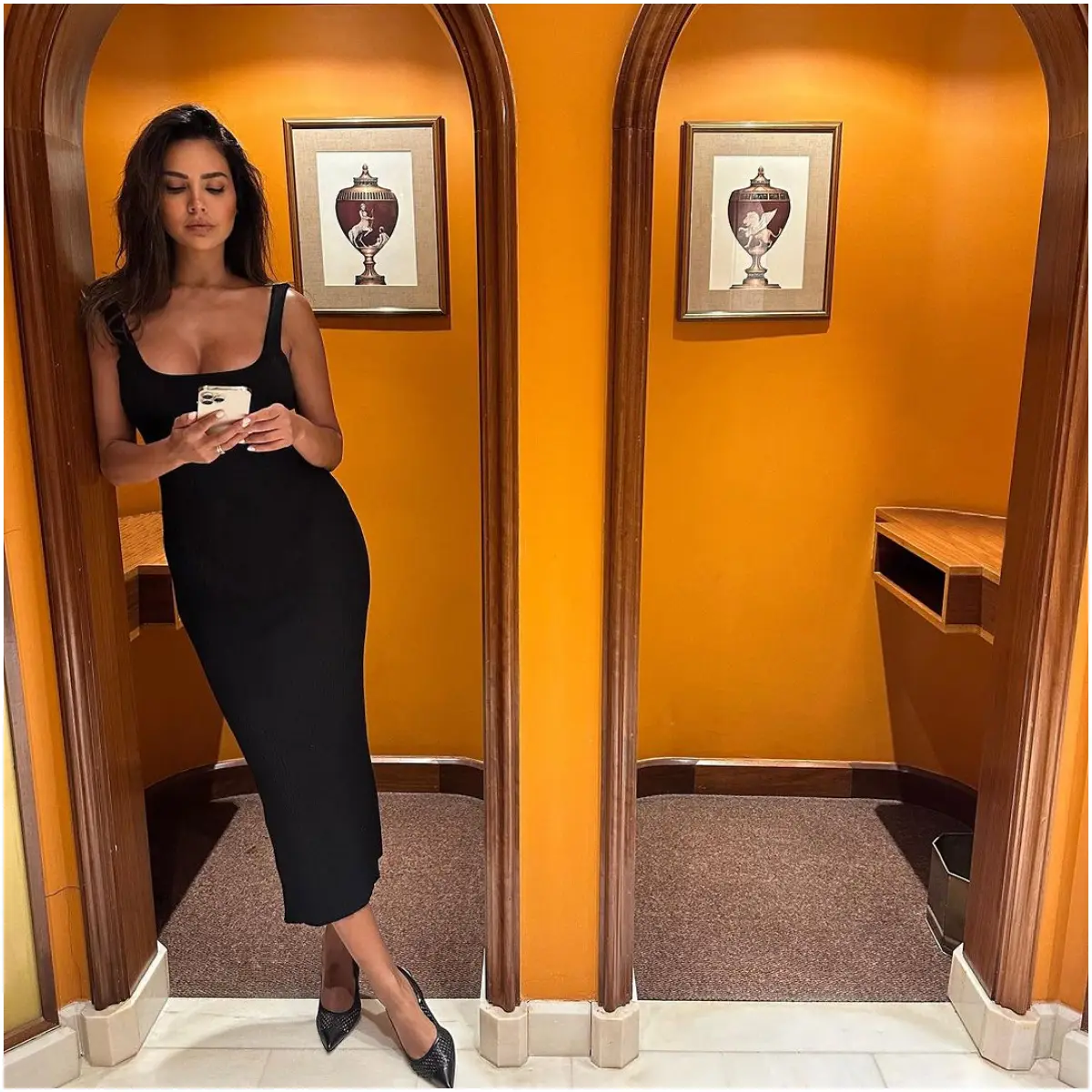 Take a leaf out of Esha`a look book to learn how to rock a simple black dress and make it look extraordinary. Just fab!