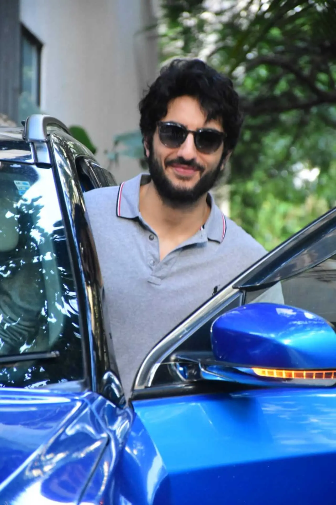 Ibrahim smiled at the paparazzi as he was snapped in the city