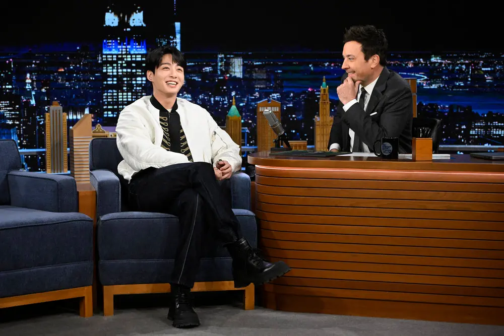 Jungkook shining on the `The Tonight Show`