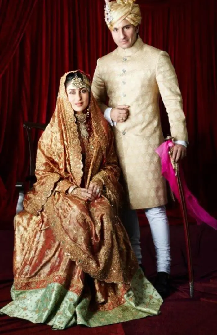 On her momentous day, Kareena Kapoor Khan made a bold and meaningful sartorial choice by opting for a traditional sharara, a nod to her mother-in-law Sharmila Tagore`s iconic 1962 nikaah outfit.