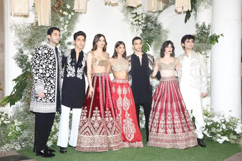 The Archie`s gang, including Suhana Khan and Khushi Kapoor, wore coordinated outfits as they came together at the Diwali bash