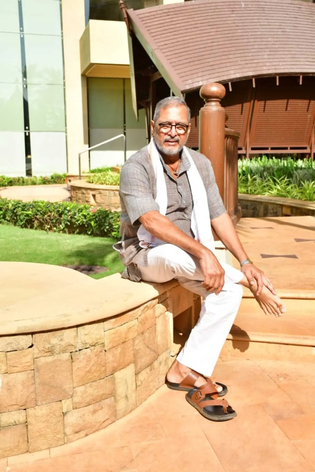 Nana Patekar was spotted as he went out to attend a promotional event for his upcoming film `The Vaccine War`