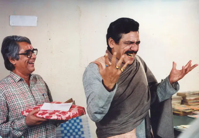 A still from the popular TV show starring Om Puri, Kakaji Kahin