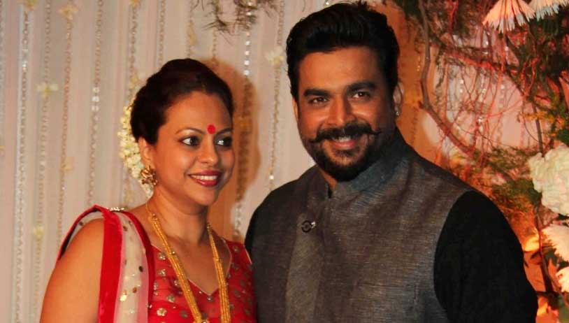 R Madhavan with wife Sarita Birje
