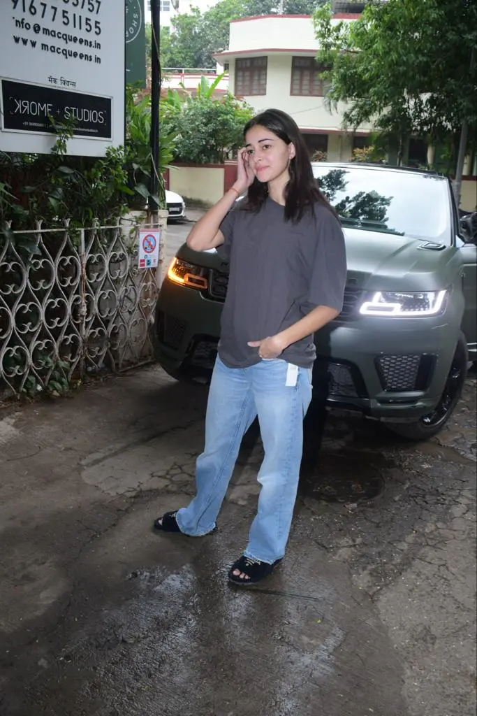 Ananya Panday was spotted wearing a comfortable outfit as she went out and about in the city
