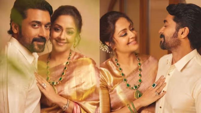 Surya and Jyotika’s Coordinated Look
