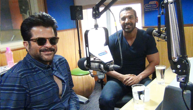 John Abraham, Anil Kapoor promote Welcome Back at Radio City studios