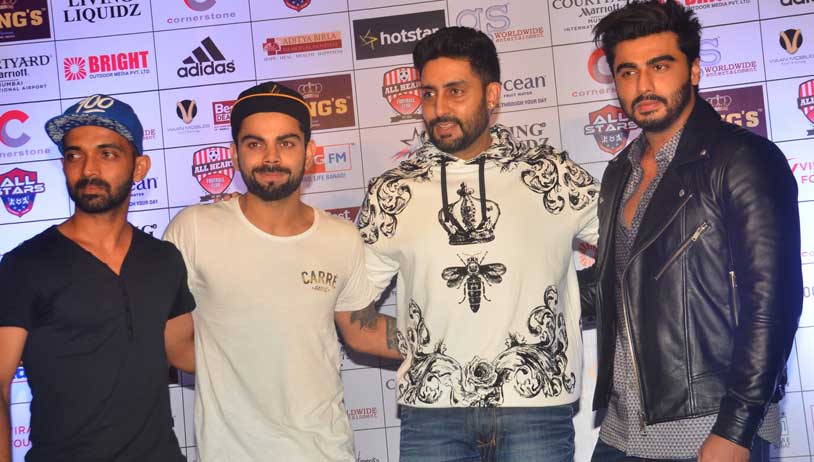Virat, Abhishek, Arjun hold press meet