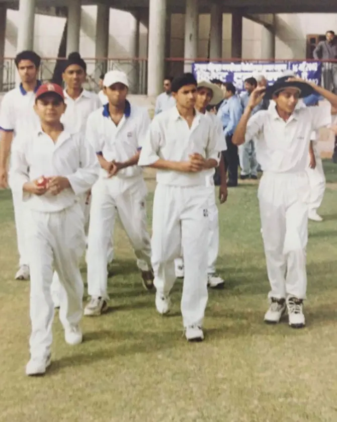 When Virat Kohli was in Standard IX, he joined Saviour Convent in Paschim Vihar in order to improve his skills in cricket. In picture: Virat Kohli during his early days in cricket