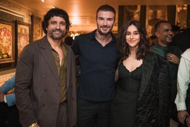 Farhan Aktar & David Beckham seen together at the party