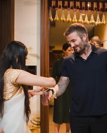 Sonam & Anand Host David Beckham
